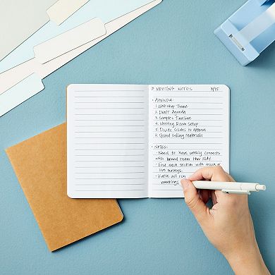 24 Pack A6 Kraft Paper Travel Journals, Bulk Mini Pocket Notebooks, 5.7x4.1"