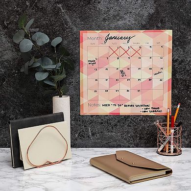 Adhesive Monthly Dry Erase Wall Calendar Reusable Undated (13.75 x 12.8 In, 6 Pack)
