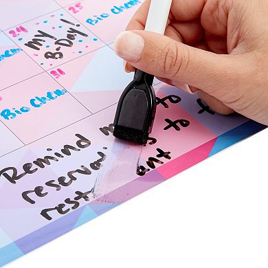 Adhesive Monthly Dry Erase Wall Calendar Reusable Undated (13.75 x 12.8 In, 6 Pack)