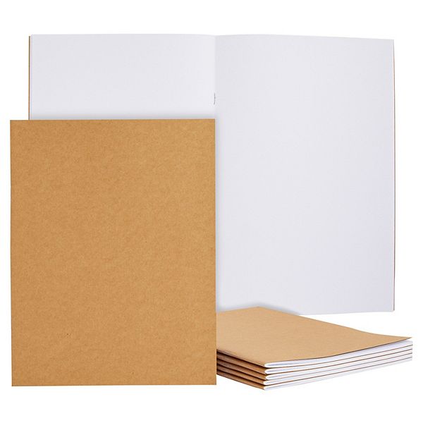 6 pack large bulk sketchbook journals blank books for kids 8 5x11 in 