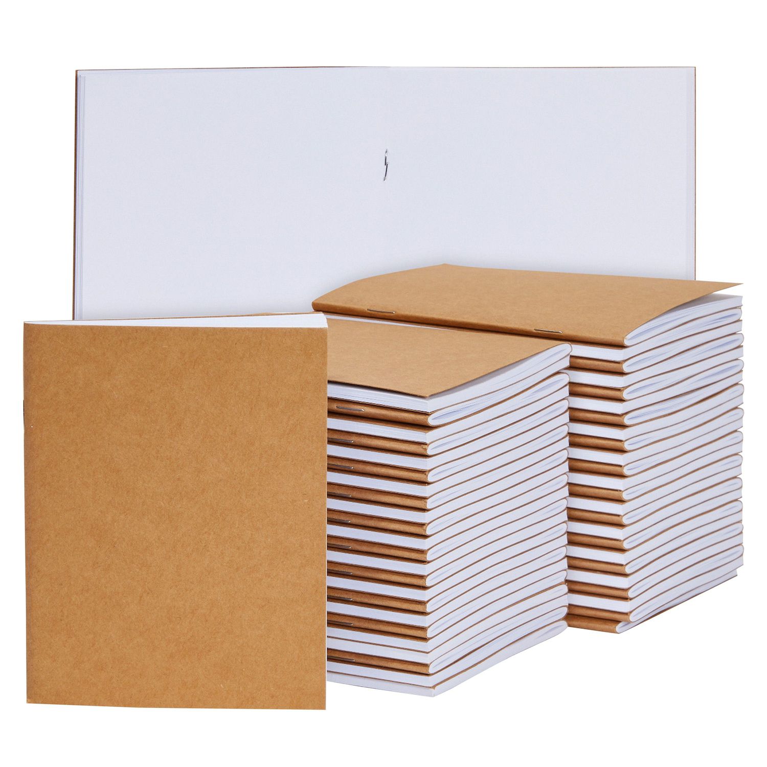 Blank Paper Notebook with 24 Sheets, Unlined Journal (4.25 x 5.5 In, 24  Pack)