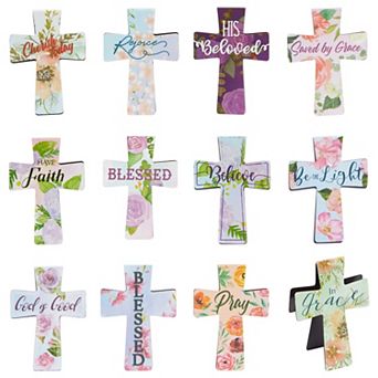 24 Pack Christian Magnetic Bookmarks, Cross Bookmarks, Religious (12 Designs)