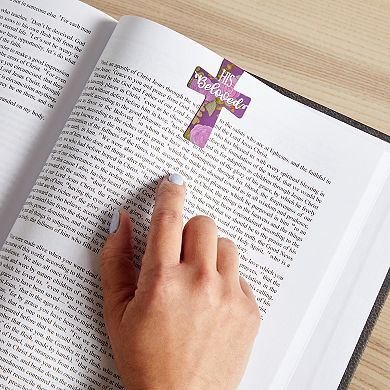 24 Pack Christian Magnetic Bookmarks, Cross Bookmarks, Religious (12 Designs)