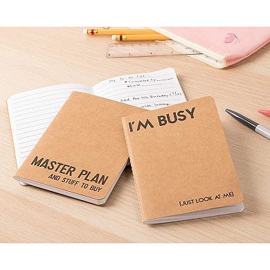 Kraft Paper Notebook Journals for School, Traveling, Work (4 x 6 In, 12-Pack)