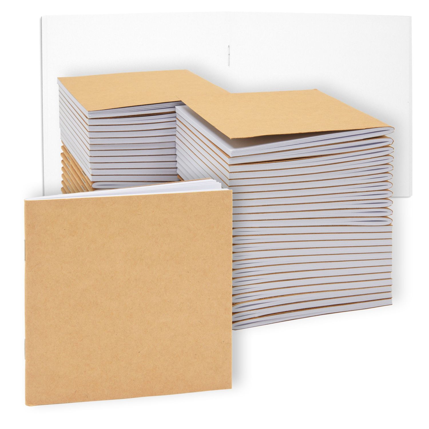 24 Pack Kraft Paper Notebook, Blank Journals Bulk for Travelers Students  (5.5x8.5, A5)