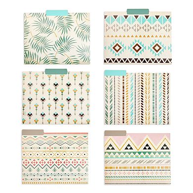 12 pcs Patterned Design File Filing Organizers Folders Letter Size, 9.5"x11.5"