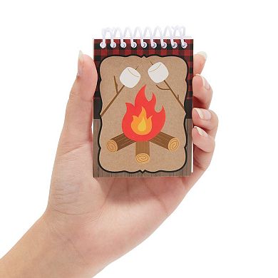 32x Camp Adventure Theme Wilderness Notepads for Kids, 4 Designs, 2.5 x 3.5 Inch