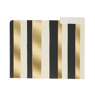 Geometric File Folders, Gold Office Supplies (11.5 x 9.5 in, 12 Pack)