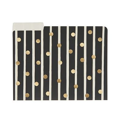 Geometric File Folders, Gold Office Supplies (11.5 x 9.5 in, 12 Pack)