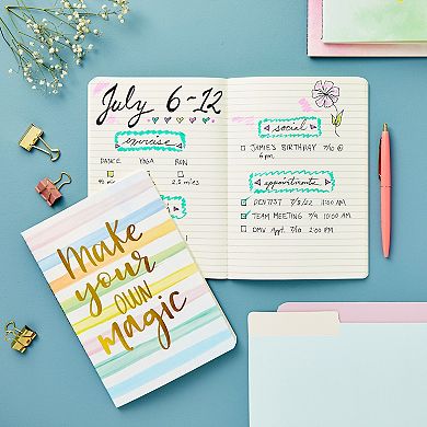 6 Pack Inspirational Notebooks for Women, A5 Journal for Students, 5.7 x 8.2 In