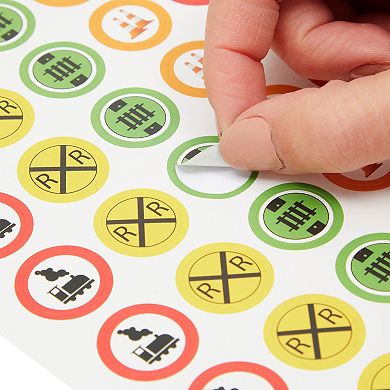 Potty Training Reward Chart - Pack of 50 Sheets and 800 Stickers, Train and Railroad Themed Toilet Training Kit for Toddlers, Motivational and Positive Reinforcement, 10.3 x 8.3 Inches