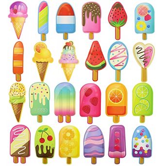120-Pack Bulk Ice Cream Bookmarks for Students, Classroom Supplies, 6 in