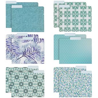 24 Pack Decorative File Folders for Home, Office, School, Bulk Pack, Letter Size