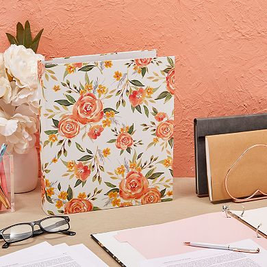 2 Pack Colorful Floral 3 Ring Binder with 1.5 Inch Rings, Decorative File Folder for Office Supplies, Planner, Portfolio, 250 Sheet Capacity (11.5 x 10.5 In)