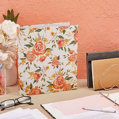 2 Pack Floral 3 Ring Binder with 1.5 Inch Rings, 250 Sheet Capacity, 11.5x10.5"