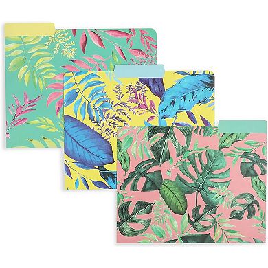 Tropical File Folders with 1/3 Cut Tabs (Letter Size, 12 Pack)