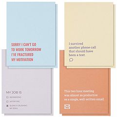 Funny Adult Note Pad Assorted Pack - 4 Novelty Notepads - Funny Office  Supplies