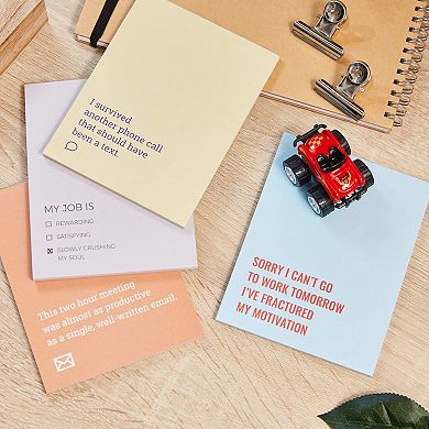 8-pack Funny Notepads For Coworkers, Novelty Notepads For Adults, 4.25 X 4.4"