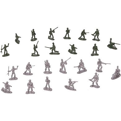 Army Men Action Figures Set with Map, Includes Carrying Tote for Easy Clean Up (400 Pieces)