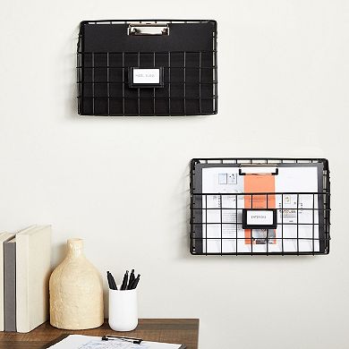 4 Pack Horizontal Black Plastic Clipboards With Low Profile Clip, 12.4 X 8.9 In