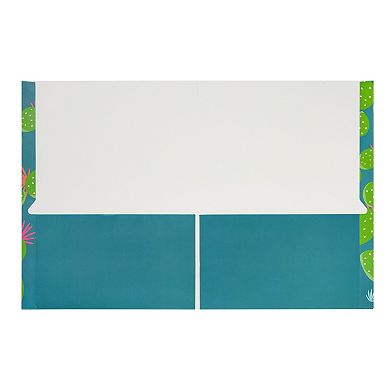 12 Pack Two Pocket Folders, Cactus Office Supplies, Letter Size, 9.25 x 12 In