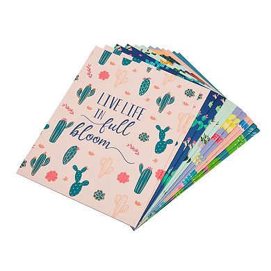 12 Pack Two Pocket Folders, Cactus Office Supplies, Letter Size, 9.25 x 12 In