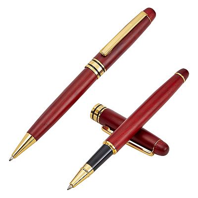 Rosewood Luxury Ballpoint Pen Gift Set Of 2 With Box And 2