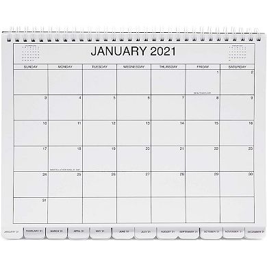 Large 5 Year Monthly Desk Calendar 2021- 2025 for Appointments, Spiral