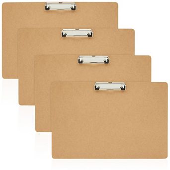4-Pack Large Wooden Legal Size Clipboard, Office Supplies Arts and Crafts,11x17"