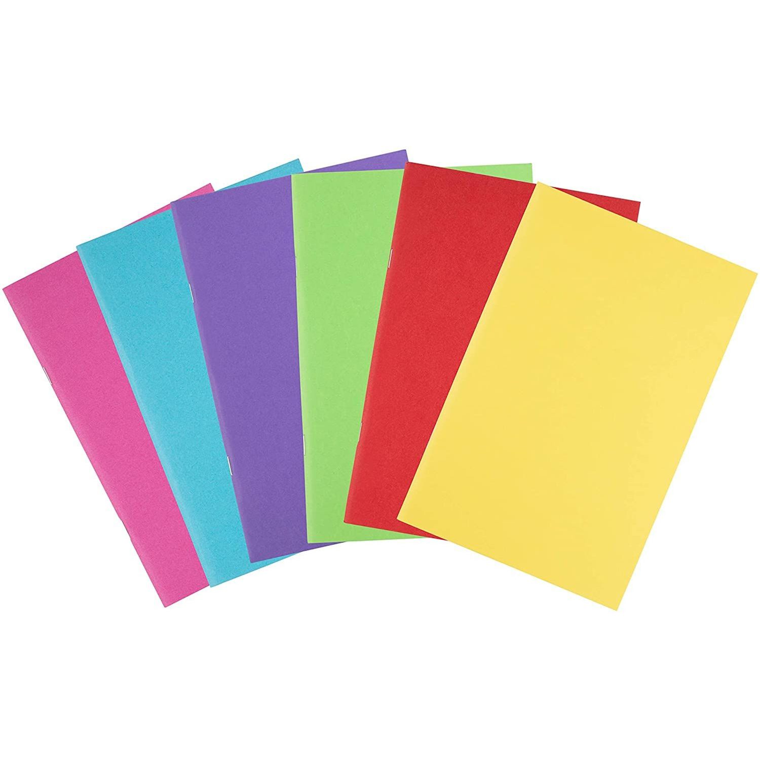 Lined Blank Books - Bright Assorted Colors Package of 24 (4.25 x 5.5)