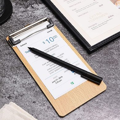 12 Pack Mini Clipboard Menu Holder & Check Presenter For Restaurant, 4 X 8 In