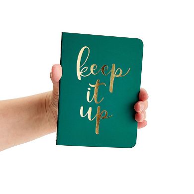 12 Pack Inspirational Notebooks With 56 Lined Pages, 6 Gold Foil Designs, 4x5.6"