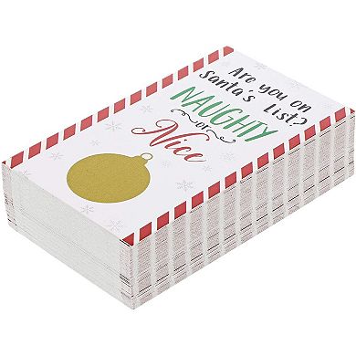 60x Christmas Scratch Off Cards for Adults Xmas Holiday Party Event 2x3.5"