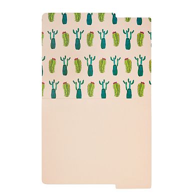 12 Pack Decorative Succulent 3 Tab File Folders, Letter Size, 1/3 Cut Tabs, 6 Cactus Designs (9.5 x 11.5 In)