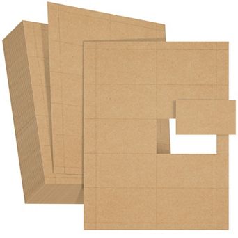 1000 pc Blank Printable Business Cards, 10 Cards/Sheet (3.5 x 2 In), Brown