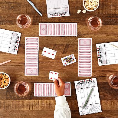 250 Sheets Contract Bridge Score Cards with Trick Values, 5 Notepads, 5.5 x 8.5"