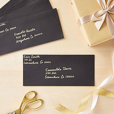 100 Pack #10 Black Business Envelopes for Mailing Letters