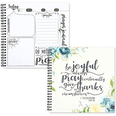 Daily Prayer Journal, Spiral Bound Notebook for Women (8.8 x 8.5 Inches)