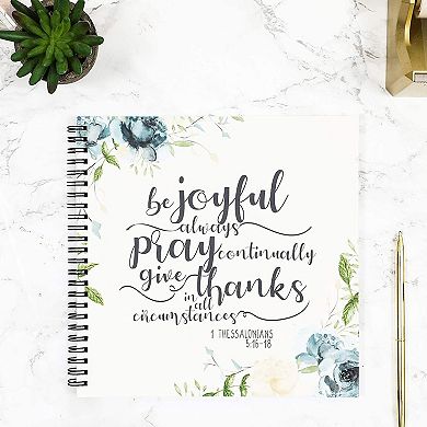 Daily Prayer Journal, Spiral Bound Notebook for Women (8.8 x 8.5 Inches)