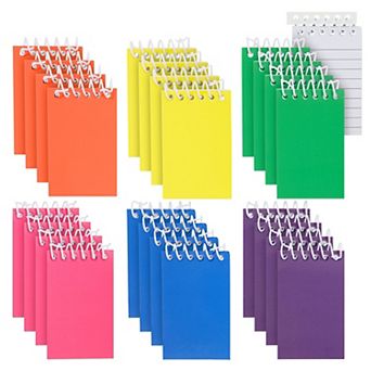 24 Pack Mini Notepads, Rainbow Colored Notepads (6 Colors, 2.25 X 3.5 In)