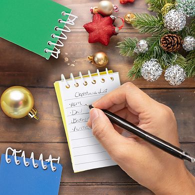 24 Pack Mini Notepads, Rainbow Colored Notepads (6 Colors, 2.25 X 3.5 In)