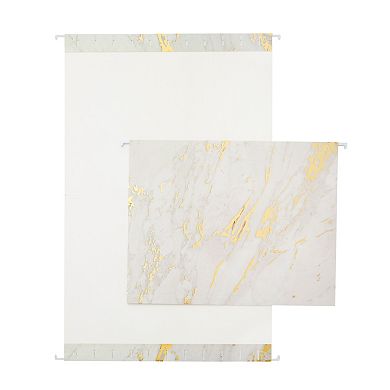 12 Pack Hanging File Folders Letter Size 1/5 Cut Tab Decorative Gold Foil Marble