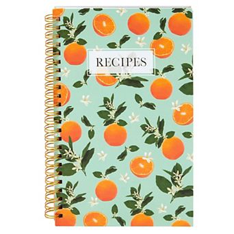 Blank Recipe Book to Write Your Own Recipes, 120 Pages, Orange Theme, 5.5 x 8.5"