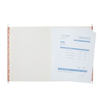 12 Pack Hanging File Folders Letter Size 1/5 Cut Tab Decorative Gold Foil Stripe