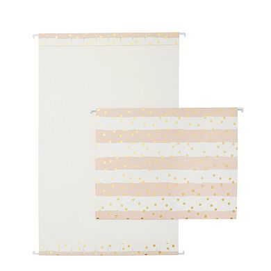 12 Pack Hanging File Folders Letter Size 1/5 Cut Tab Decorative Gold Foil Stripe