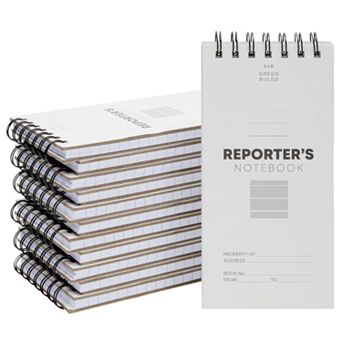 12 Pack Reporters Notebook, Spiral Note Pad for Journalist, 70 Sheets, 4x8 in