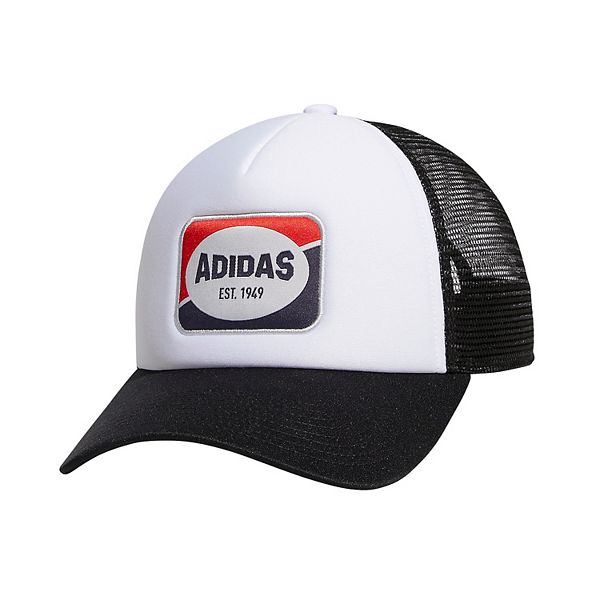 Men's adidas Foam Trucker Hat Color: White Black Gray Size: N/A