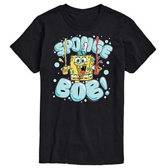 Big & Tall SpongeBob SquarePants Bubble Letter Graphic Tee