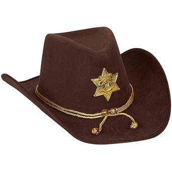 Cowboy Sheriff's Hat for Men Boys Halloween Party Costume Accessory Cosplay