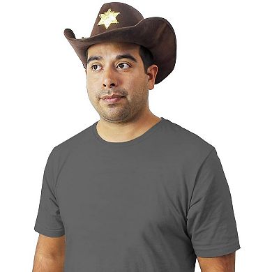 Cowboy Sheriff's Hat for Men Boys Halloween Party Costume Accessory Cosplay